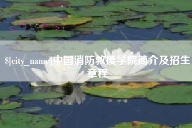 乌海中国消防救援学院简介及招生章程