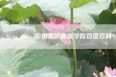 乌海中国消防救援学院百度百科