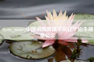 乌海中国消防救援学院辽宁招生简章公示