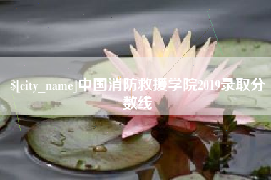 乌海中国消防救援学院2019录取分数线