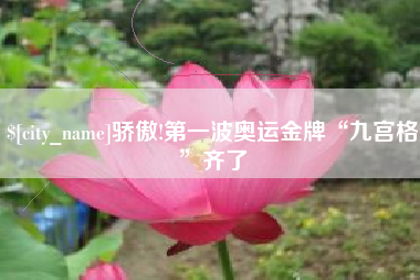 乌海骄傲!第一波奥运金牌“九宫格”齐了