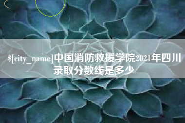乌海中国消防救援学院2021年四川录取分数线是多少