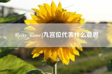 乌海九宫位代表什么意思