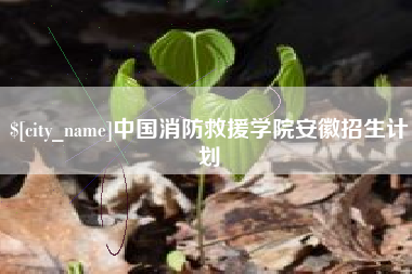 乌海中国消防救援学院安徽招生计划