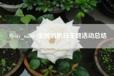 乌海全国消防日主题活动总结