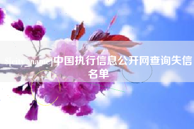 乌海中国执行信息公开网查询失信名单