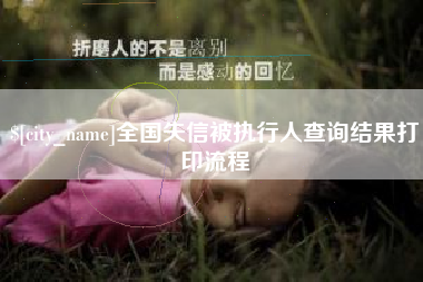 乌海全国失信被执行人查询结果打印流程
