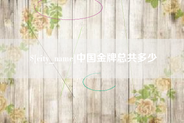 乌海中国金牌总共多少