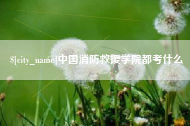 乌海中国消防救援学院都考什么