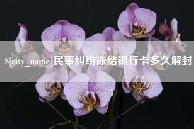 乌海民事纠纷冻结银行卡多久解封