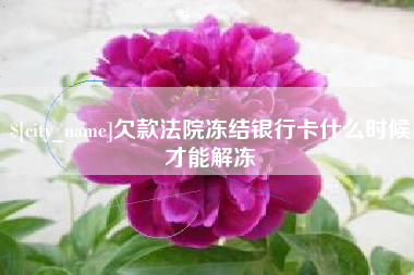 乌海欠款法院冻结银行卡什么时候才能解冻