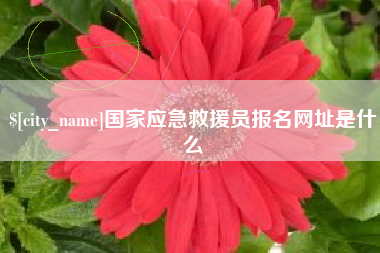 乌海国家应急救援员报名网址是什么