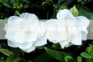 乌海国家应急救援员证含金量