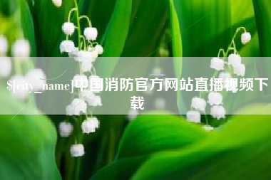 乌海中国消防官方网站直播视频下载